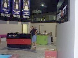 The second line desk and a snoozing Lamont
