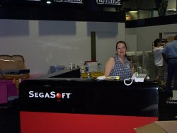 Jennifer behind the desk