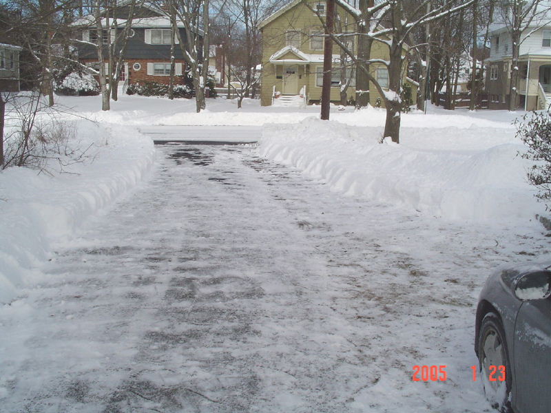 Cleared driveway