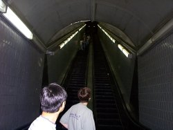 The long escalator..